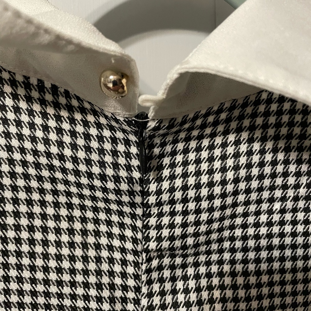 Chic Black and White Gingham Kids Dress - Picture 5 of 8